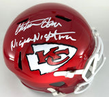 Chiefs CHRISTIAN OKOYE Signed Full Size Replica Speed Helmet AUTO Script JSA