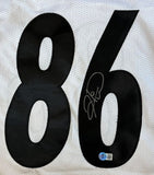 Hines Ward Pittsburgh Signed White Football Jersey BAS