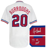 Jeff Burroughs Signed White T/B Custom Baseball Jersey w/74 MVP - (SCHWARTZ COA)