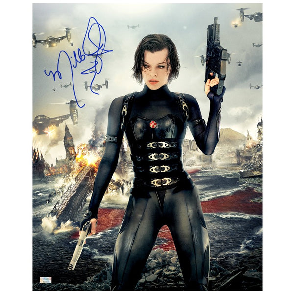Milla Jovovich Autographed 2012 Resident Evil: Retribution Alice 16x20 Photo