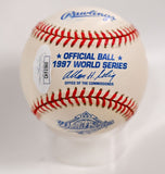 Jim Leyland Autographed Official 1997 World Series Baseball JSA COA