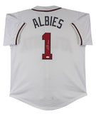 Ozzie Albies "Puchi" Authentic Signed White Pro Style Jersey Autographed JSA