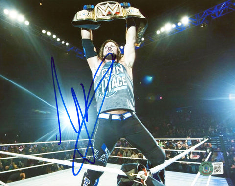 A.J. Styles WWE Authentic Signed 8x10 Photo Autographed BAS #BH027632