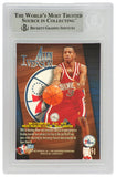 Allen Iverson Signed 76ers 1996-97 Skybox Z Force RC Card #151 (Beckett Slabbed)
