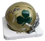 Marcus Freeman Signed/Auto Mini Shamrock Helmet Notre Dame Beckett 204853