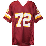 Dexter Manley Autographed Pro Style Red XL Jersey Beckett Witness 51671