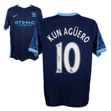 Sergio Aguero Signed Manchester City Soccer Jersey #10 with Beckett COA