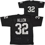 Los Angeles Raiders Marcus Allen Signed Black Jersey "HOF 03" Beckett Wit