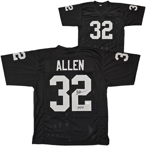Los Angeles Raiders Marcus Allen Signed Black Jersey "HOF 03" Beckett Wit
