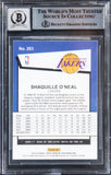 Lakers Shaquille O'Neal Signed 2019 Hoops Prem Stock #283 Card Auto 10! BAS Slab