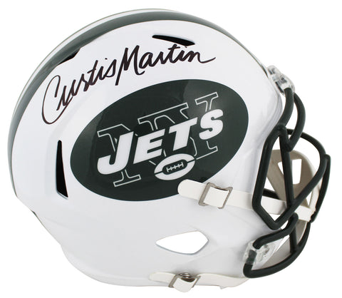 Jets Curtis Martin Signed 1998-18 TB Full Size Speed Rep Helmet PSA/DNA Itp