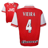 Patrick Vieira Signed Arsenal FC Home Soccer Jersey #4 with Beckett COA