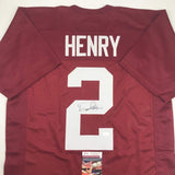 Autographed/Signed Derrick Henry Alabama Red College Jersey JSA COA