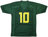 OREGON DUCKS BO NIX AUTOGRAPHED GREEN JERSEY SIGNED IN GREEN BECKETT QR 217959