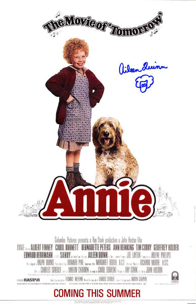 Aileen Quinn Signed Annie 11x17 Movie Poster - SCHWARTZ COA