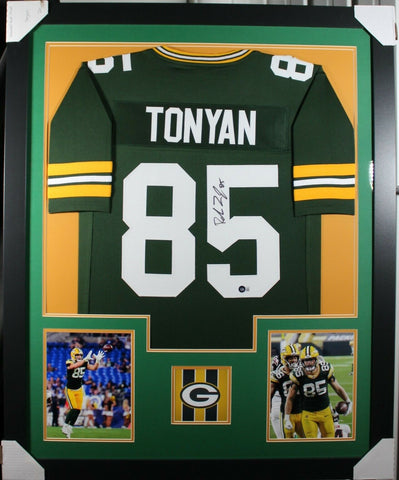 ROBERT TONYAN (Packers green TOWER) Signed Autographed Framed Jersey Beckett