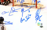 1980 Miracle on Ice USA Team Autographed 16x20 Photo LED Shadowbox BAS COA