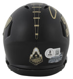 Purdue Aidan O'Connell Authentic Signed Black Speed Mini Helmet w/ Case BAS Wit