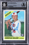 Orioles Christian Walker Signed 2015 Topps Heritage #501 RC Card BAS Slabbed 2