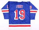 Jesper Fast Signed Rangers Jersey (Steiner COA) New York Right Winger