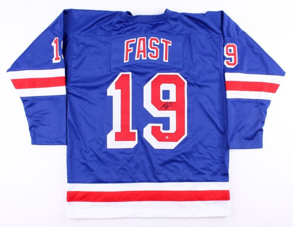 Jesper Fast Signed Rangers Jersey (Steiner COA) New York Right Winger