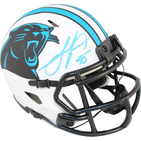 Julius Peppers Autographed Carolina Panthers Lunar Mini Helmet Beckett WIT 51769