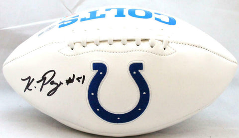 Kwity Paye Autographed Indianapolis Colts Logo Football #- Beckett W Hologram