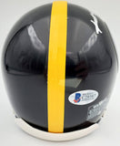 ANTONIO BROWN AUTOGRAPHED PITTSBURGH STEELERS MINI HELMET BECKETT BAS 121821