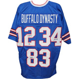 Jim Kelly Thurman Thomas Andre Reed Signed Pro Style XL Blue Jersey BAS W 53721