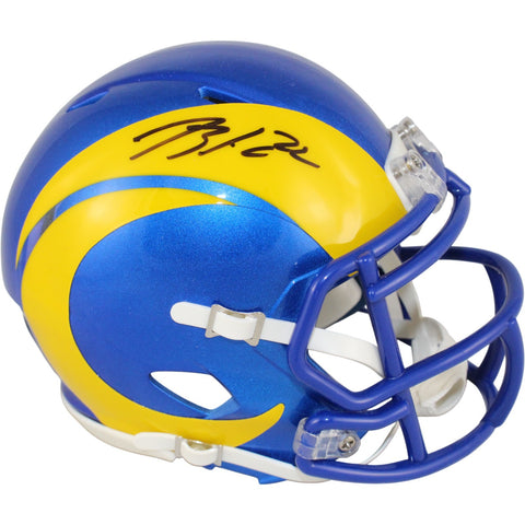 Blake Corum Autographed Los Angeles Rams Mini Helmet Beckett Witness 53609