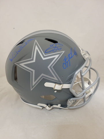 AIKMAN/SMITH/IRVIN SIGNED DALLAS COWBOYS SLATE SPEED AUTHENTIC HELMET