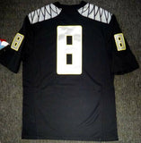 OREGON DUCKS MARCUS MARIOTA AUTOGRAPHED BLACK NIKE JERSEY SIZE M MM HOLO 89864