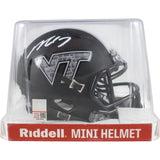 Michael Vick Autographed Virginia Tech Hokies Mini Helmet Beckett Witness 49871