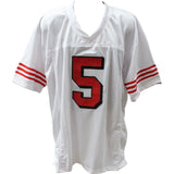 Trey Lance Autographed/Signed White Pro Style Jersey Beckett 45975