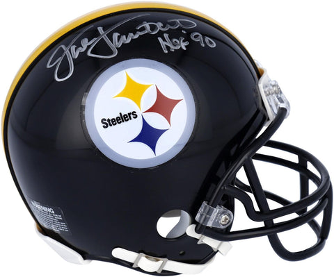 Jack Lambert Steelers Signed Riddell Speed Mini Helmet with "HOF 90" Insc