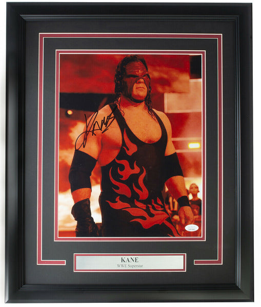 Kane Signed Framed WWE 11x14 Photo JSA ITP