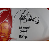 Ronde Barber Signed Tampa Bay Buccaneers Authentic TB Helmet 2 Insc BAS 49185