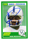 ANDRE RISON Autographed COLTS 1989 Score Rookie RC Card #272 - SCHWARTZ