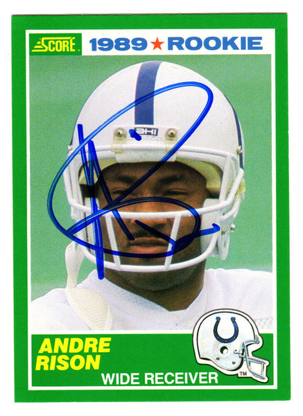 ANDRE RISON Autographed COLTS 1989 Score Rookie RC Card #272 - SCHWARTZ