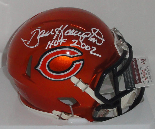 Bears Hall of Famer DAN HAMPTON Signed FLASH Mini Helmet AUTO w/ "HOF 02" - JSA