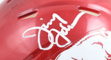 Jimmy Johnson Autographed Arkansas Razorbacks Speed Mini Helmet - Beckett W Holo