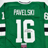 Autographed/Signed Joe Pavelski Dallas Green Retro Hockey Jersey JSA COA