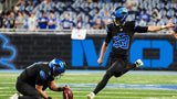 Jake Bates Signed Detroit Lions Alternate Jersey (Beckett) Ex Razor Back Kicker