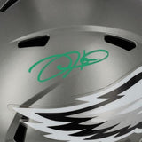 Jalen Hurts Philadelphia Eagles Autographed Riddell Flash Speed Replica Helmet