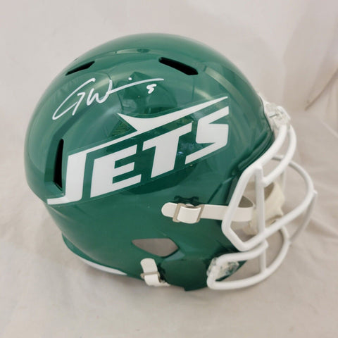 GARRETT WILSON SIGNED NY JETS FS THROWBACK SPEED REPLICA HELMET FANATICS COA