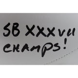 Mike Alstott Autographed Tampa Bay Buccaneers Logo Football Insc. Beckett 49094