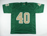 Reggie Brooks Signed Notre Dame Fighting Irish Career Stat Jersey (JSA Hologram)