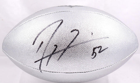 Ray Lewis Autographed Ravens NFL Duke Platinum Replica Football-Beckett W Holo