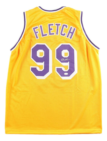 Chevy Chase Signed Los Angeles Yellow Fletch Basketball Jersey JSA Hologram