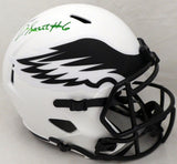 DeVonta Smith Autographed Eagles Lunar Eclipse Full Size Helmet Smudged Beckett